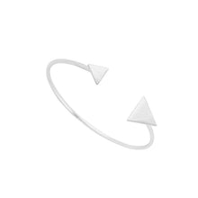 10pcs Geometric Open Double Triangle Bangle with a Brushed Finish Gift G050