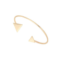10pcs Geometric Open Double Triangle Bangle with a Brushed Finish Gift G050