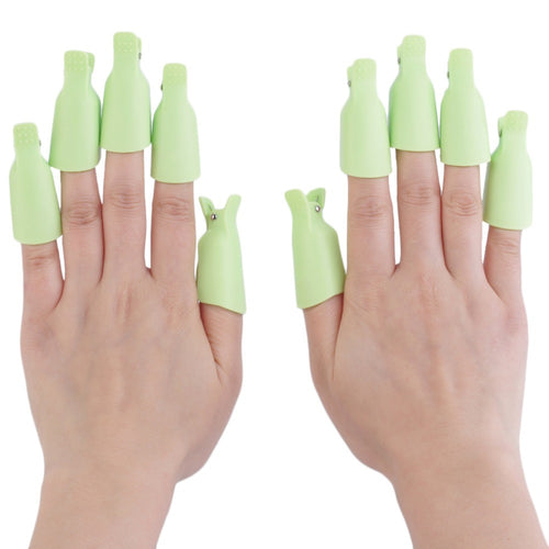 10x Stylish Nail Art Soak Off Clip Cap UV Gel Polish Remover Wrap Tooland