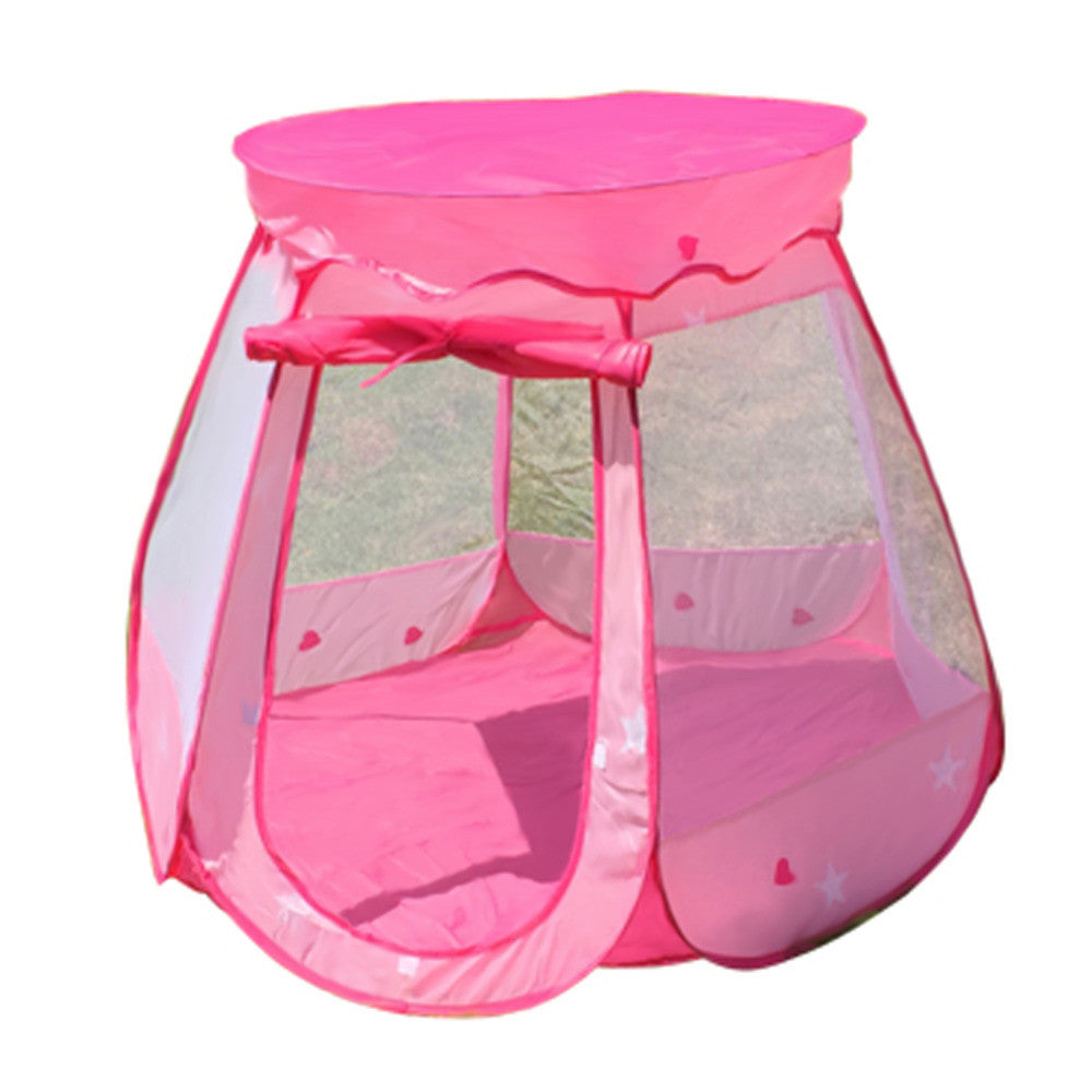 110*110*85CM Large Girl Tent Pink Princess Castle Play Tent Indoor Outdoor Use Play House Tent for Kids