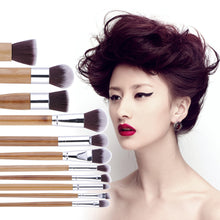 1 Natural Bamboo Makeup Brushes Foundation Blending Brush Tool Set