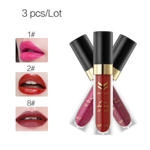 12 Color Huamianli Hydrating Velvet Waterproof Matte Lip Gloss Combination 36pcs