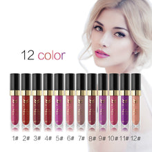 12 Color Huamianli Hydrating Velvet Waterproof Matte Lip Gloss Combination 36pcs