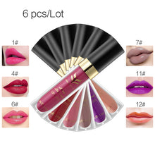 12 Color Huamianli Hydrating Velvet Waterproof Matte Lip Gloss Combination 36pcs