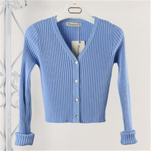 12 Colors Short Knitted Cardigan Jacket Women Coat Button Up Slim All Matched Little Cardigan Sweater Knitwear