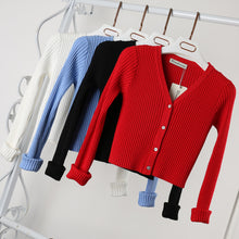 12 Colors Short Knitted Cardigan Jacket Women Coat Button Up Slim All Matched Little Cardigan Sweater Knitwear