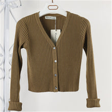 12 Colors Short Knitted Cardigan Jacket Women Coat Button Up Slim All Matched Little Cardigan Sweater Knitwear