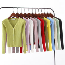 12 Colors Short Knitted Cardigan Jacket Women Coat Button Up Slim All Matched Little Cardigan Sweater Knitwear