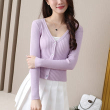 12 Colors Short Knitted Cardigan Jacket Women Coat Button Up Slim All Matched Little Cardigan Sweater Knitwear