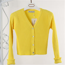 12 Colors Short Knitted Cardigan Jacket Women Coat Button Up Slim All Matched Little Cardigan Sweater Knitwear