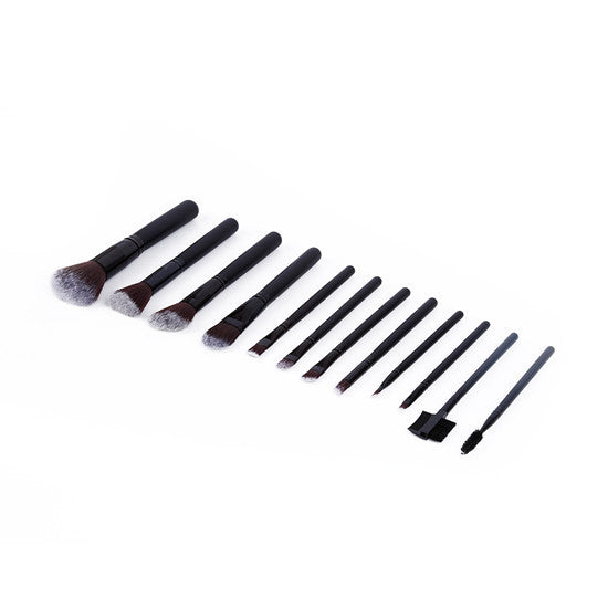 12 Pcs Makeup Cosmetic Blush Brush Eyebrow Foundation Powder Brushes Set