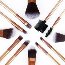 12 Pcs Makeup Cosmetic Blush Brush Eyebrow Foundation Powder Brushes Set