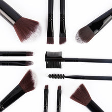 12 Pcs Makeup Cosmetic Blush Brush Eyebrow Foundation Powder Brushes Set