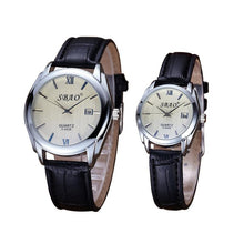 12 Styles BrandCouple Lovers Watch Auto Date Calendar Quartz Movement Leather Strap Wristwatches Relogio Masculino