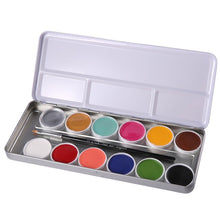 12 Tattoos Color Pigt Face Body Paint Oil Painting Art Make Up With Brushes Halloween Party Fancy Dress Makeup Tools