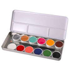 12 Tattoos Color Pigt Face Body Paint Oil Painting Art Make Up With Brushes Halloween Party Fancy Dress Makeup Tools
