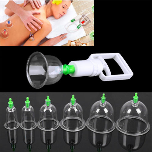 12 pc Medical Vacuum Cupping with Suction Pump Suction Therapy Device Set herapy Kit body relaxation healthy Massage set