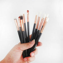 12 pcs QiBest Rose Gold makeup brushes Professional Complete Eyeshadow eyeliner blending pinceis brush Powder make up brush
