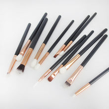 12 pcs QiBest Rose Gold makeup brushes Professional Complete Eyeshadow eyeliner blending pinceis brush Powder make up brush
