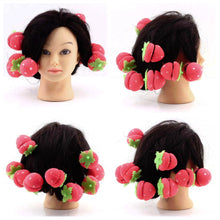 12 pcs Rollers Curlers Strawberry Balls Hair Care Soft Sponge Lovely DIY Tool