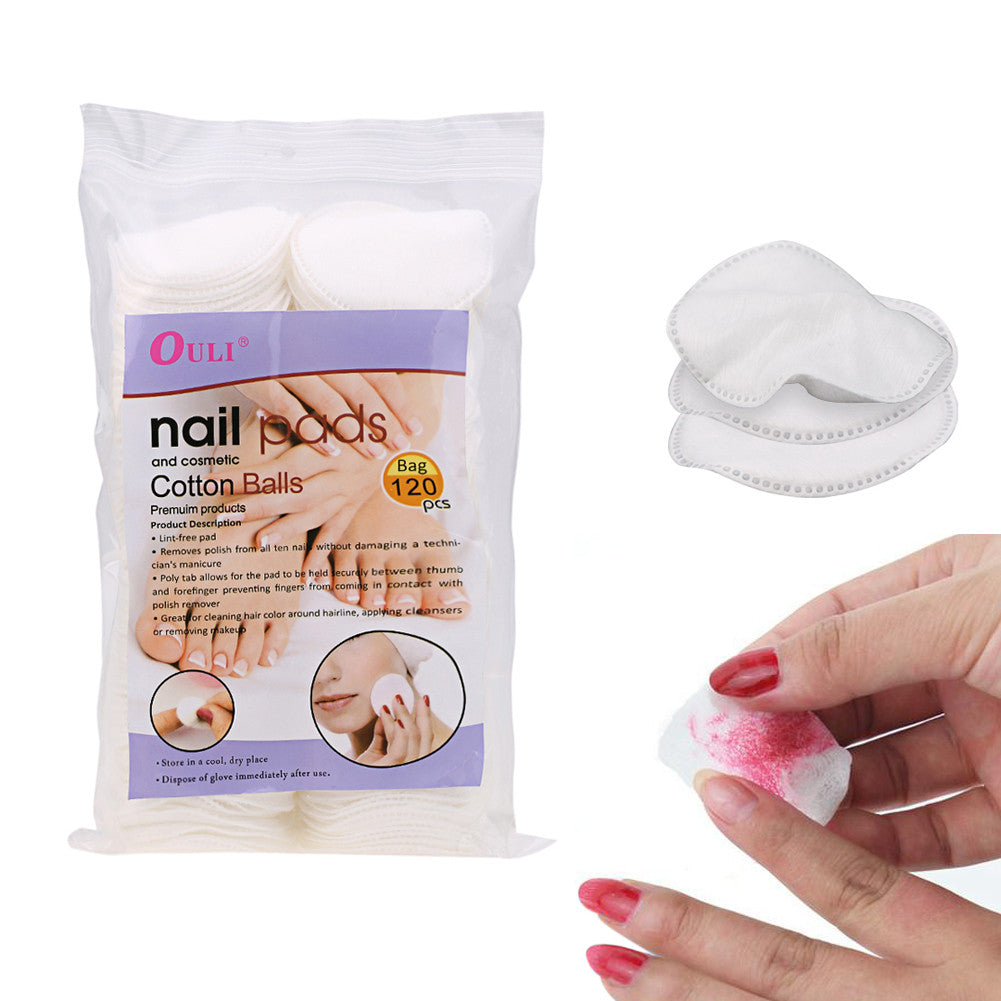 120pcs Nail Tools Bath Manicure Gel Nail Polish Remover Nail Wipe Cotton Napkins for Nails