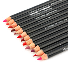 12pcs 12Color Waterproof Non-dizzy Lipliner Pencil Waterproof Long-lasting Contour Lip Liner Soft Texture RedNude Makeup