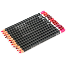 12pcs 12Color Waterproof Non-dizzy Lipliner Pencil Waterproof Long-lasting Contour Lip Liner Soft Texture RedNude Makeup