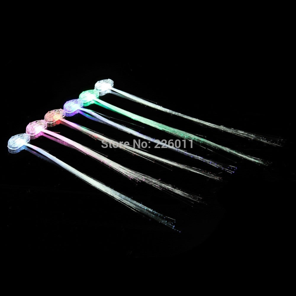 15 PCS Flash LED Hair Braid Clip Hairpin Decoration RGB Ligt Up For Show Party