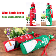 Christmas Wine Bottle Bag Dinner Party Decoration Bow-Knot Snowman Christmas Tree Santa Claus Bottle Cover Bag Christ 91783
