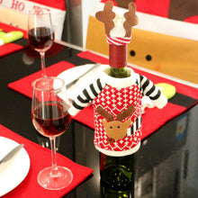 Christmas Sweater Red Wine Bottle Cover Bags Santa Claus Dinner Table Decoration Clothes With Hats Party Decor 91785