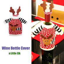 Christmas Sweater Red Wine Bottle Cover Bags Santa Claus Dinner Table Decoration Clothes With Hats Party Decor 91785