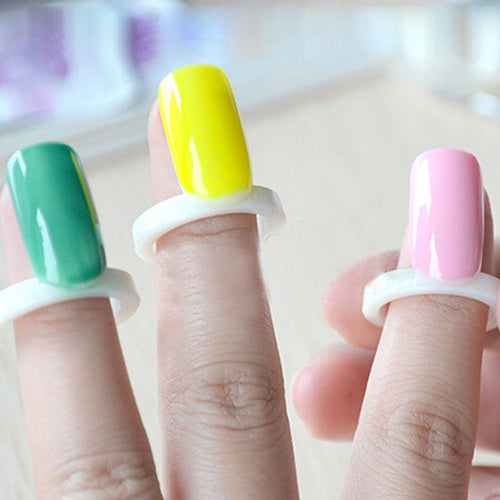 1100pcs + Plate Ring Color Card Nail Polish Display Ring Style Nail Tips Natural For Student or Pressional