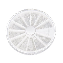 1 Mix Sizes Pearl Nail Art Tips Pearls 3D Nail Beads Rhinestone Decoration DIY Beauty Salon Nail Wheel White Beige