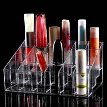 24 Trapezoid Clear Makeup Cosmetic Organizer Storage Lipstick Holder Case Stand