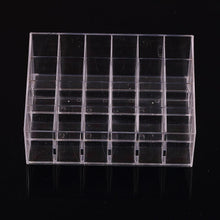 24 Trapezoid Clear Makeup Cosmetic Organizer Storage Lipstick Holder Case Stand