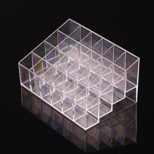 24 Trapezoid Clear Makeup Cosmetic Organizer Storage Lipstick Holder Case Stand