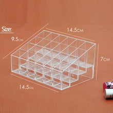 24 Trapezoid Clear Makeup Cosmetic Organizer Storage Lipstick Holder Case Stand