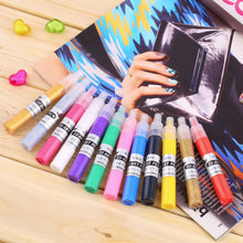 12 Colors Beautiful 3D Nail Art Paint Drawing Pen Acrylic Nail Art Polish Carved Pen Kit Set DIY nail tools