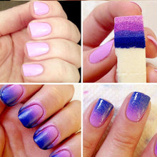 Nail Art Sponge Stamp Polish Template Transfer DIY Design Kit Gradual Change Stamper With Sponge Replacement