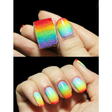 Nail Art Sponge Stamp Polish Template Transfer DIY Design Kit Gradual Change Stamper With Sponge Replacement