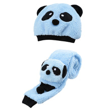 Knitted Baby Hat Warm Cotton Toddler Children Beanie and Scarf Set Lovely Panda Hats Baby Caps Kids Hat Cap