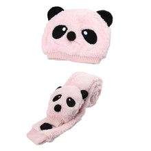 Knitted Baby Hat Warm Cotton Toddler Children Beanie and Scarf Set Lovely Panda Hats Baby Caps Kids Hat Cap