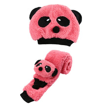 Knitted Baby Hat Warm Cotton Toddler Children Beanie and Scarf Set Lovely Panda Hats Baby Caps Kids Hat Cap