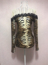 Long Sleeve Leopard Print Women Blouse Sexy Mesh Patchwork Lace Embroidery Blusas Floral Women Tops Blusa Feminina