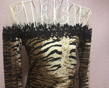 Long Sleeve Leopard Print Women Blouse Sexy Mesh Patchwork Lace Embroidery Blusas Floral Women Tops Blusa Feminina