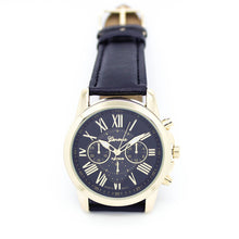 100% Clocks Geneva Roman Numerals Leather Analog Quartz Watch Women Watches woman geneve watch Gifts