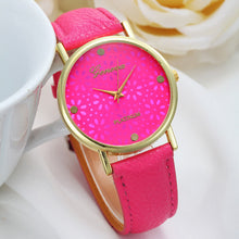 & Vogue Women Watch Leather Band Snowflake Dial Print Quartz Analog Wristwatch Top Clocks