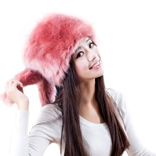 Fashion Colorful Warm Tail Beanie Beret Cap Women Imitation Faux Fur Ear Hat Bomber Hats for Girls
