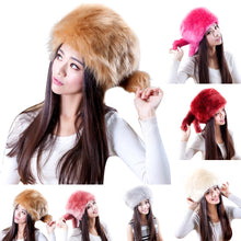 Fashion Colorful Warm Tail Beanie Beret Cap Women Imitation Faux Fur Ear Hat Bomber Hats for Girls