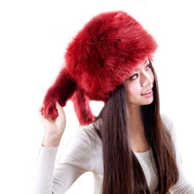 Fashion Colorful Warm Tail Beanie Beret Cap Women Imitation Faux Fur Ear Hat Bomber Hats for Girls